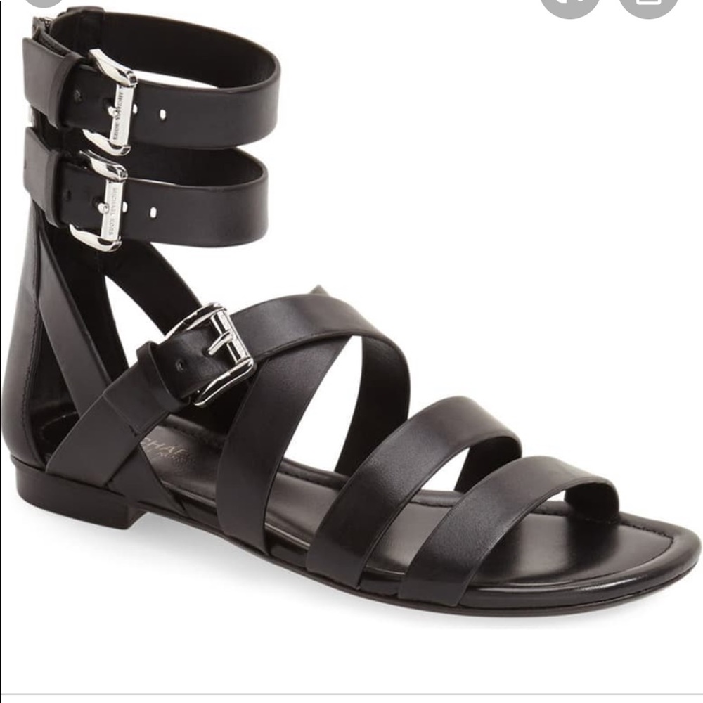 michael kors gladiator zip up buckle sandals NWT